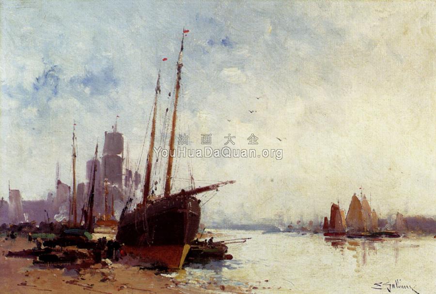 Shipping In The Docks - 尤金·加林·拉卢